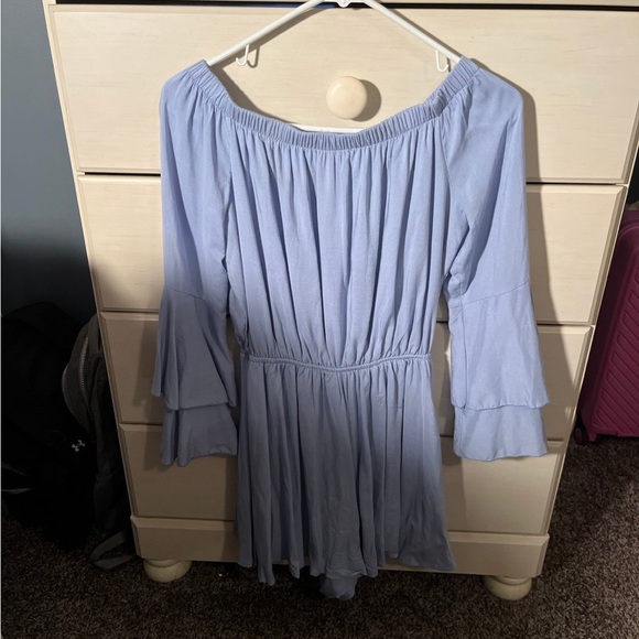 Altar’d State Off the Shoulders Blue Romper Size M - Picture 2 of 5